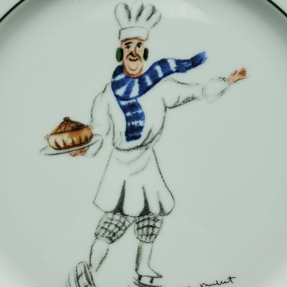 Williams Sonoma Skating Chefs by Guy Buffet Dinner Plate Phillipe Serving Plate - Picture 2 of 4